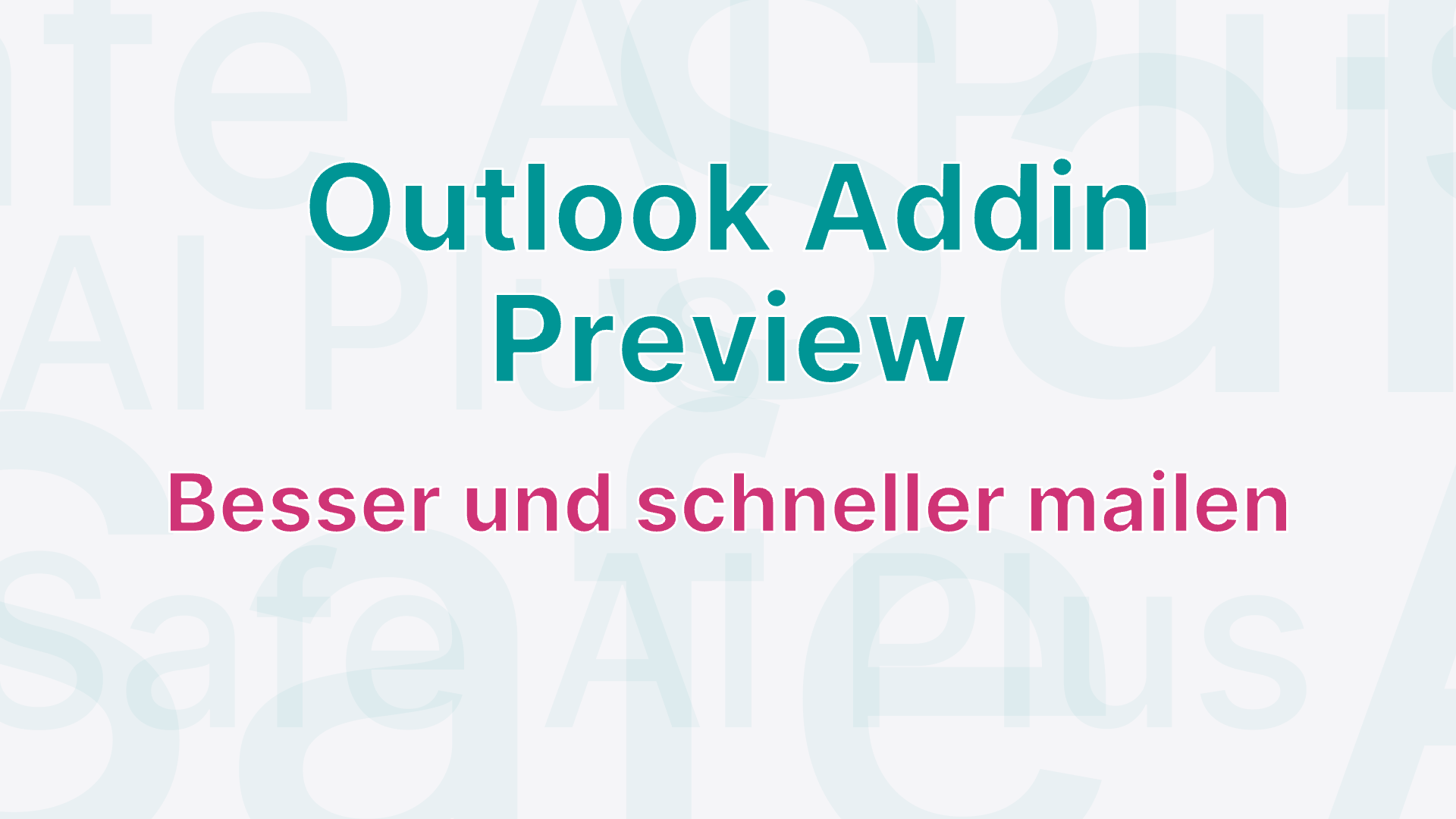 Outlook AddIn Preview