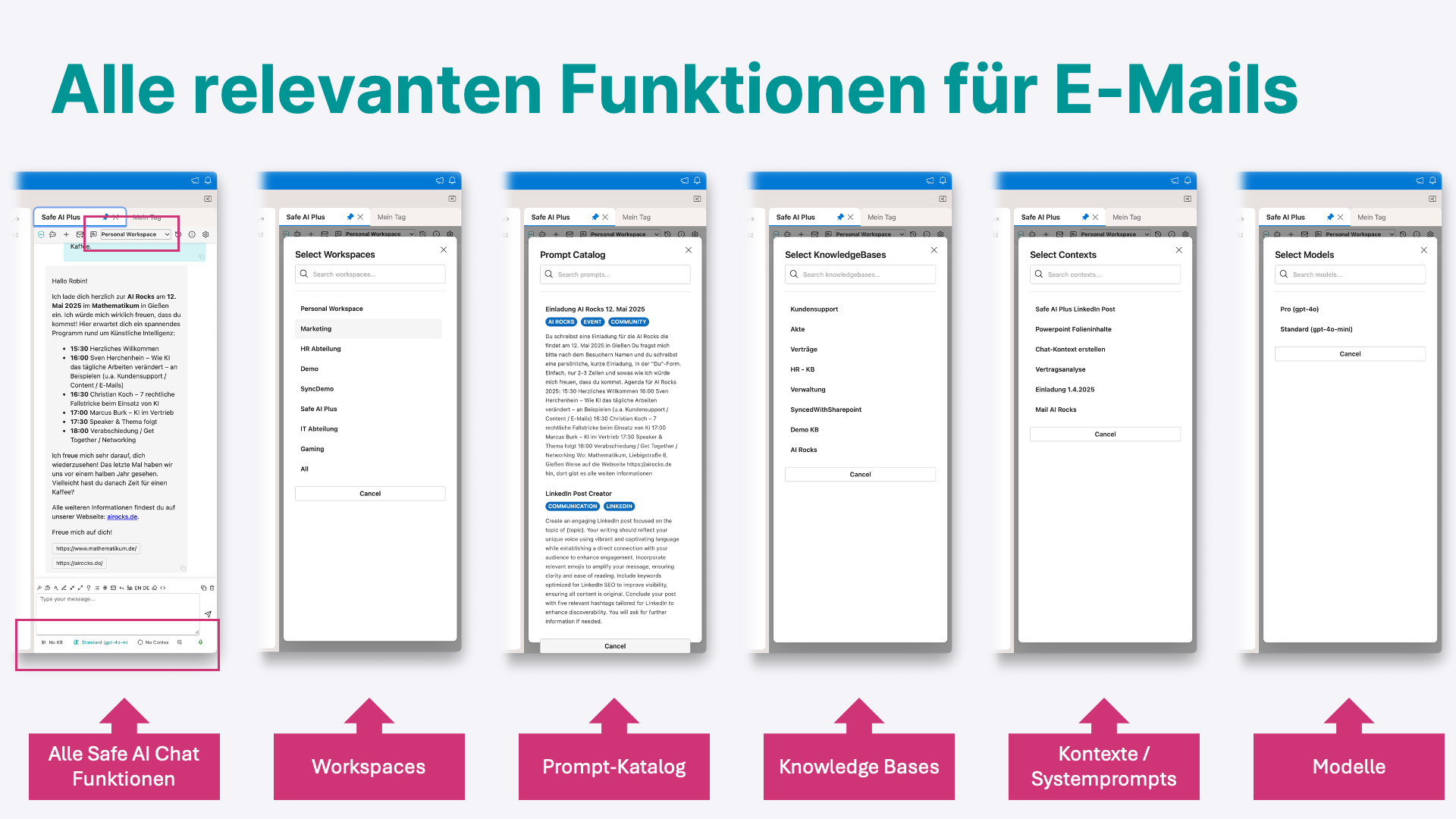 Outlook Add-in – Alle Funktionen für E-Mails
