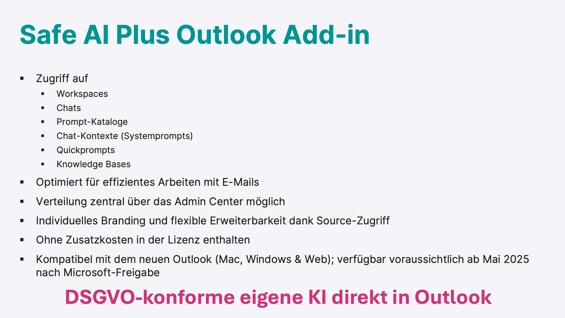 Outlook AddIn – Knowledge Bases und Chat-Kontexte