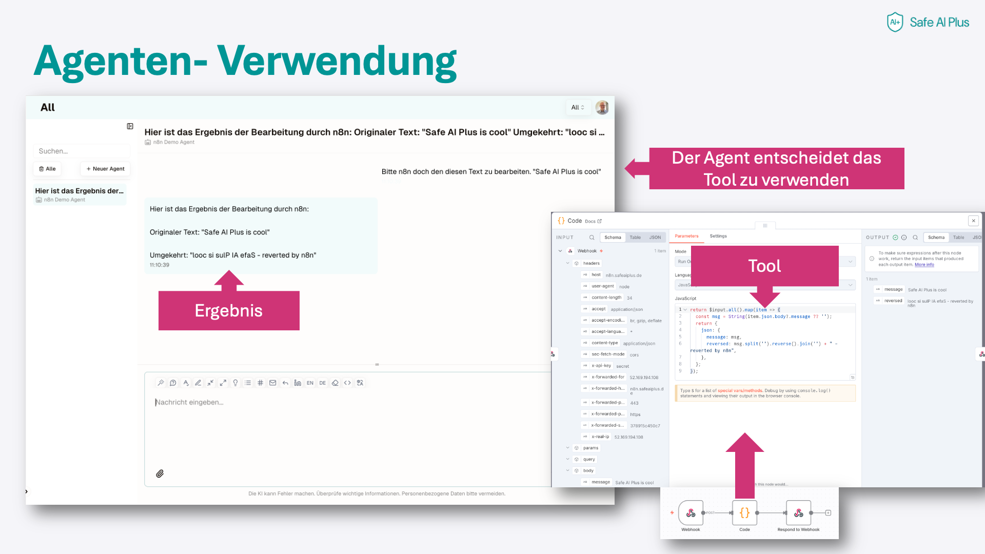 Agenten-Verwendung – Tool-Aufruf im Chat