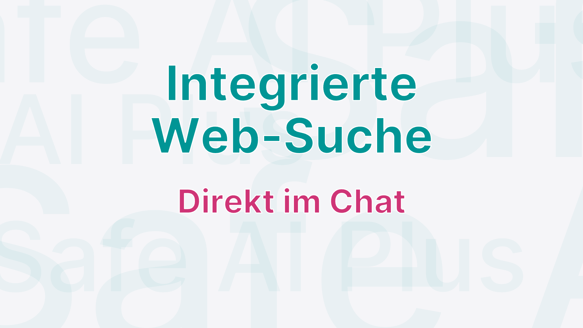 Integrierte Web-Suche mit Safe AI Plus